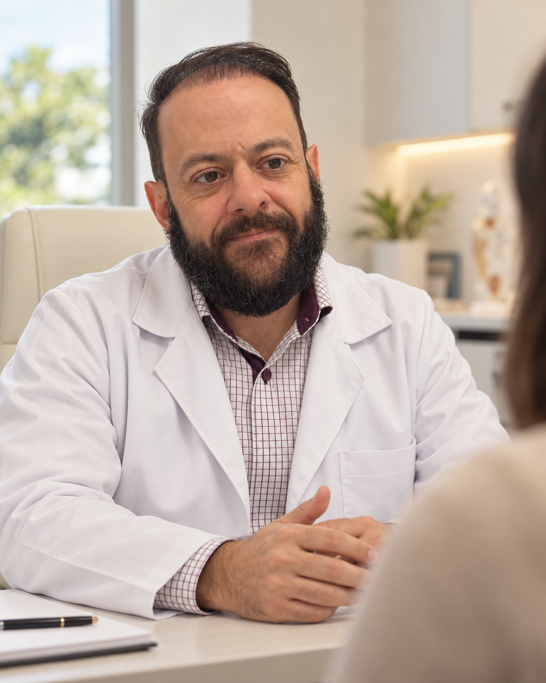 Dr. Paulo Telles em atendimento na Clínica Telles